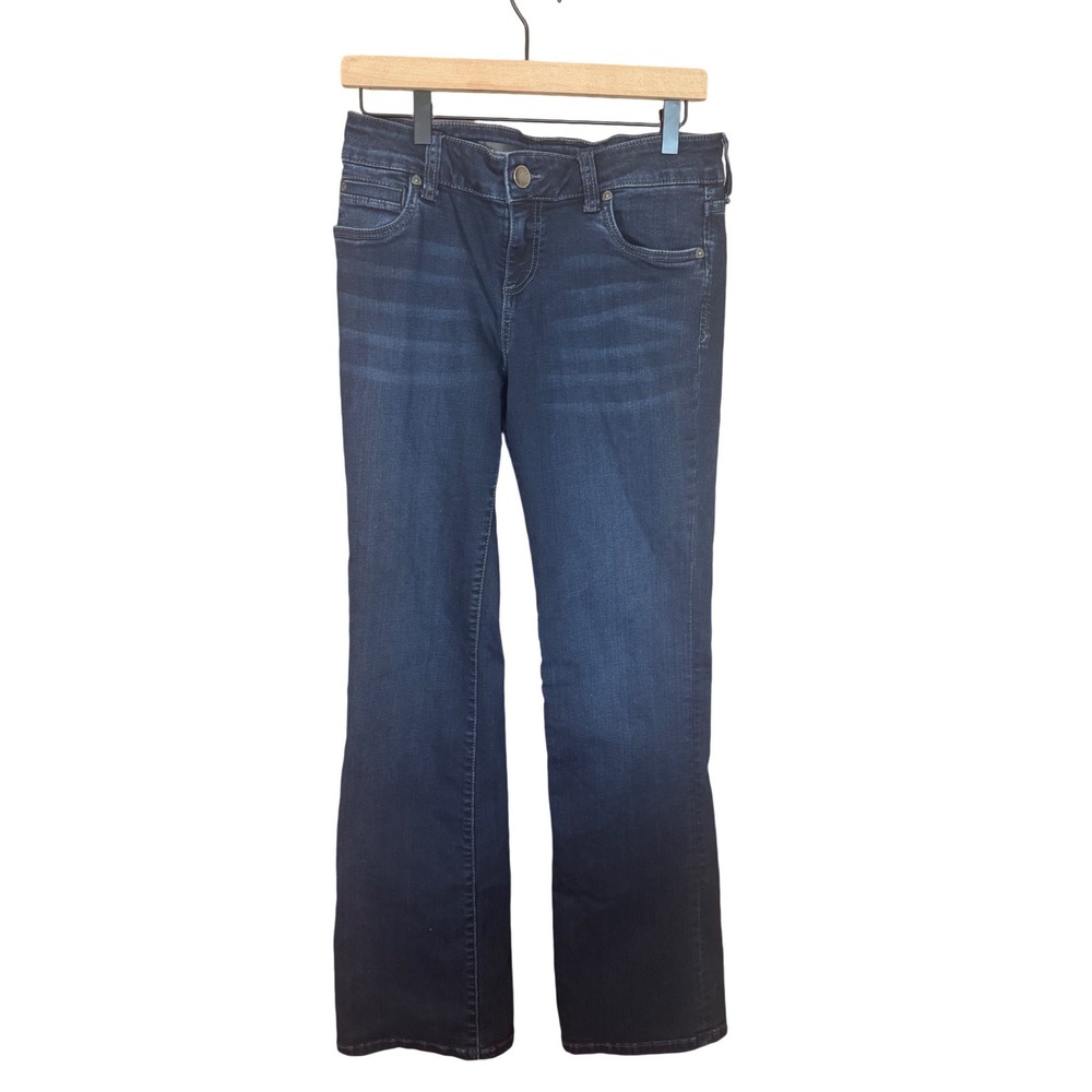 Kut from the Kloth Natalie Bootcut Jeans Womens 4 Dark Wash  High Rise Boho